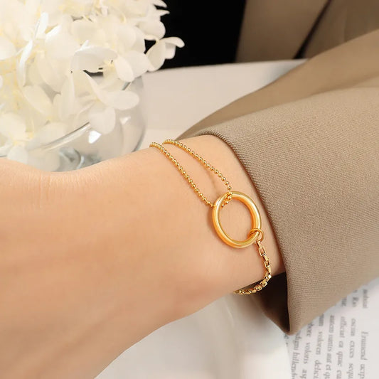 Timeless Gold Circle Bracelet