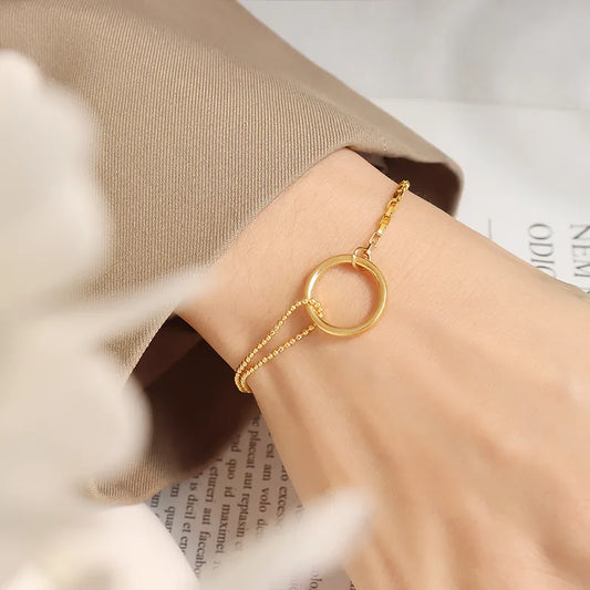 Timeless Gold Circle Bracelet