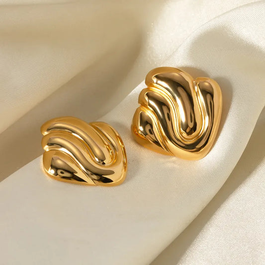Golden Glow Stud Earrings