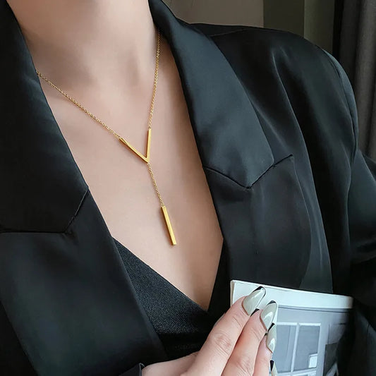 Radiant Letter Gold Necklace