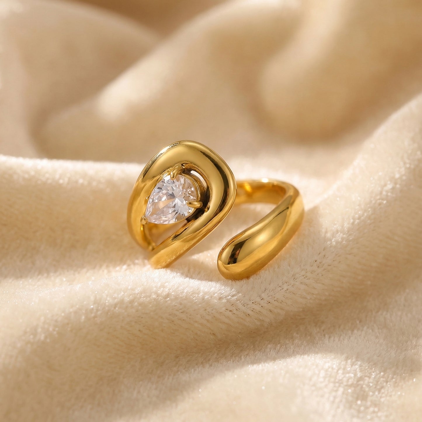 Classic Gold Open Ring (Free Size)