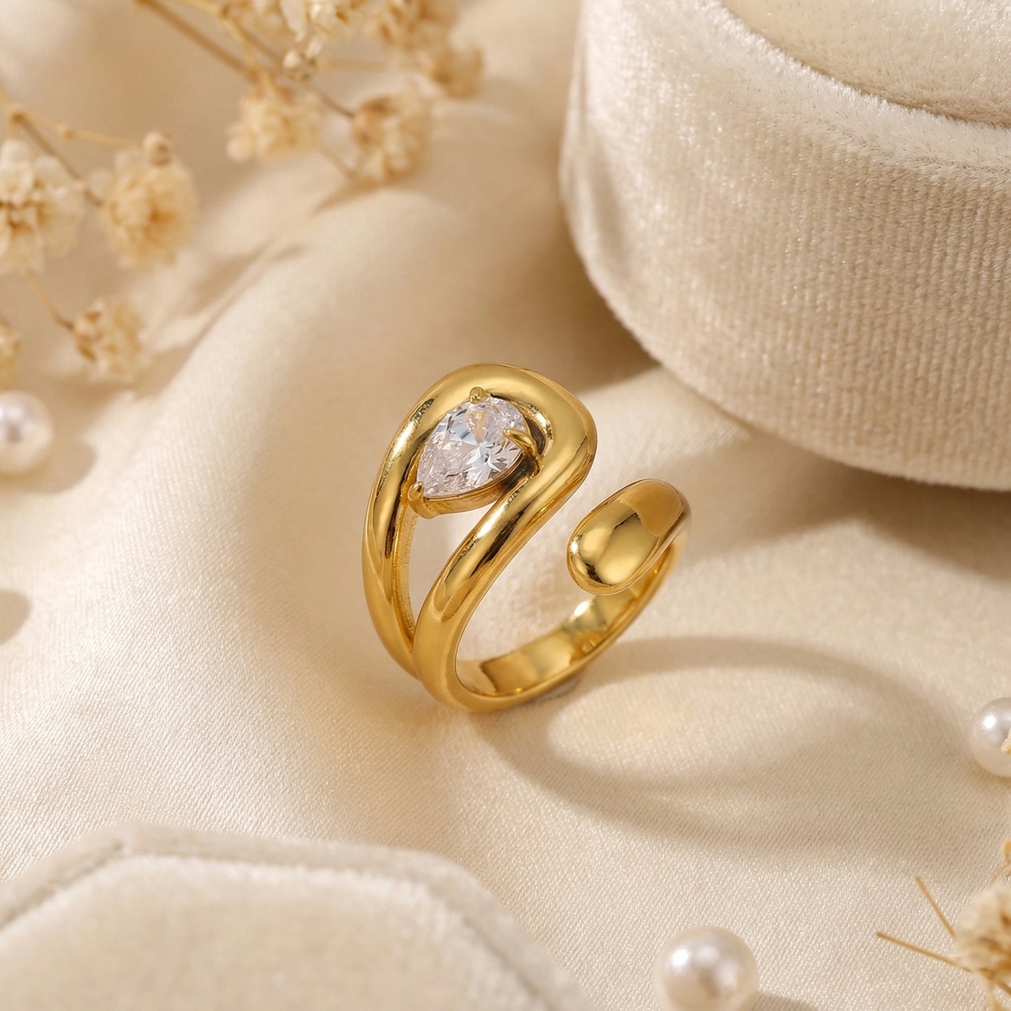 Classic Gold Open Ring (Free Size)