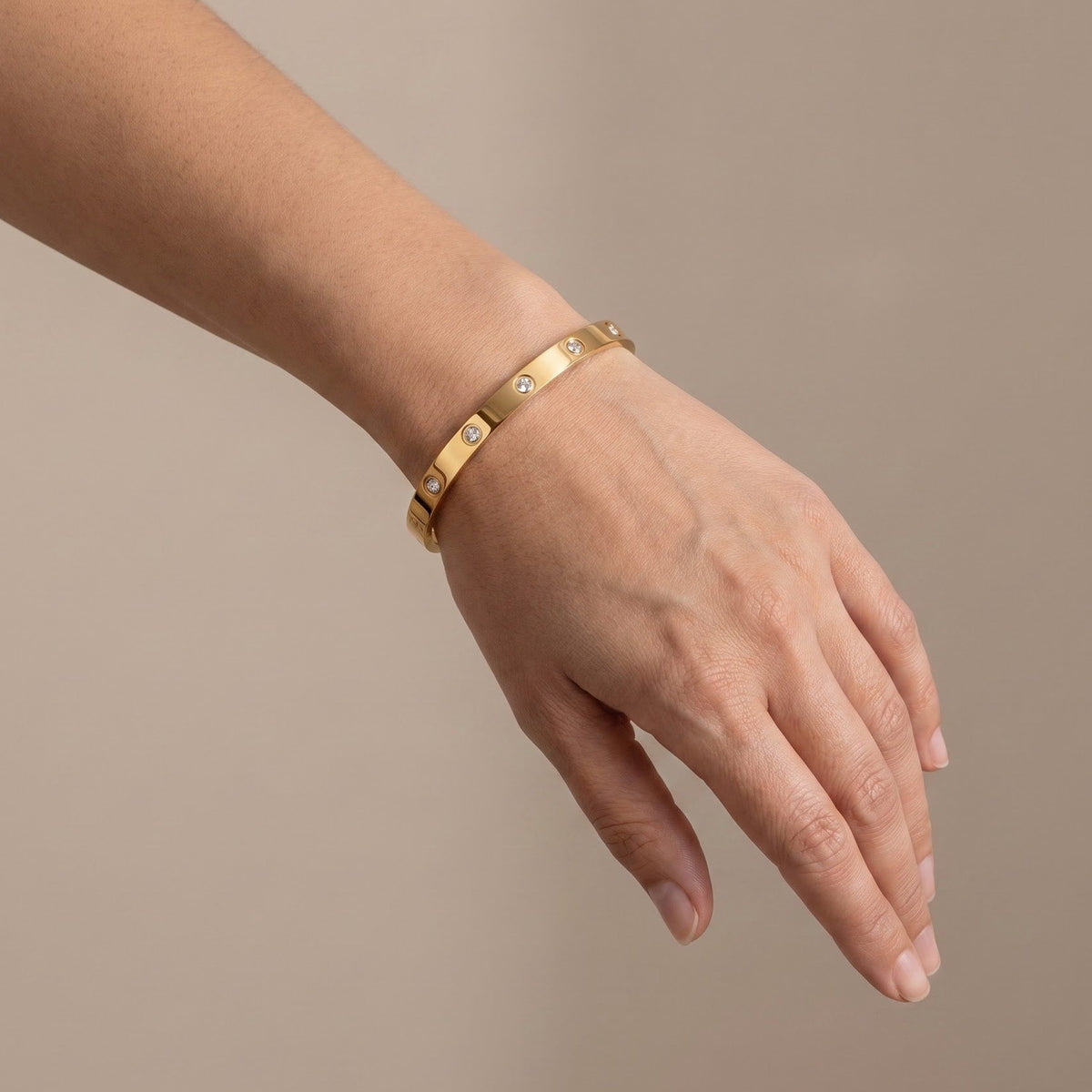 Celestial Gold Dot Bangle (Free Size)