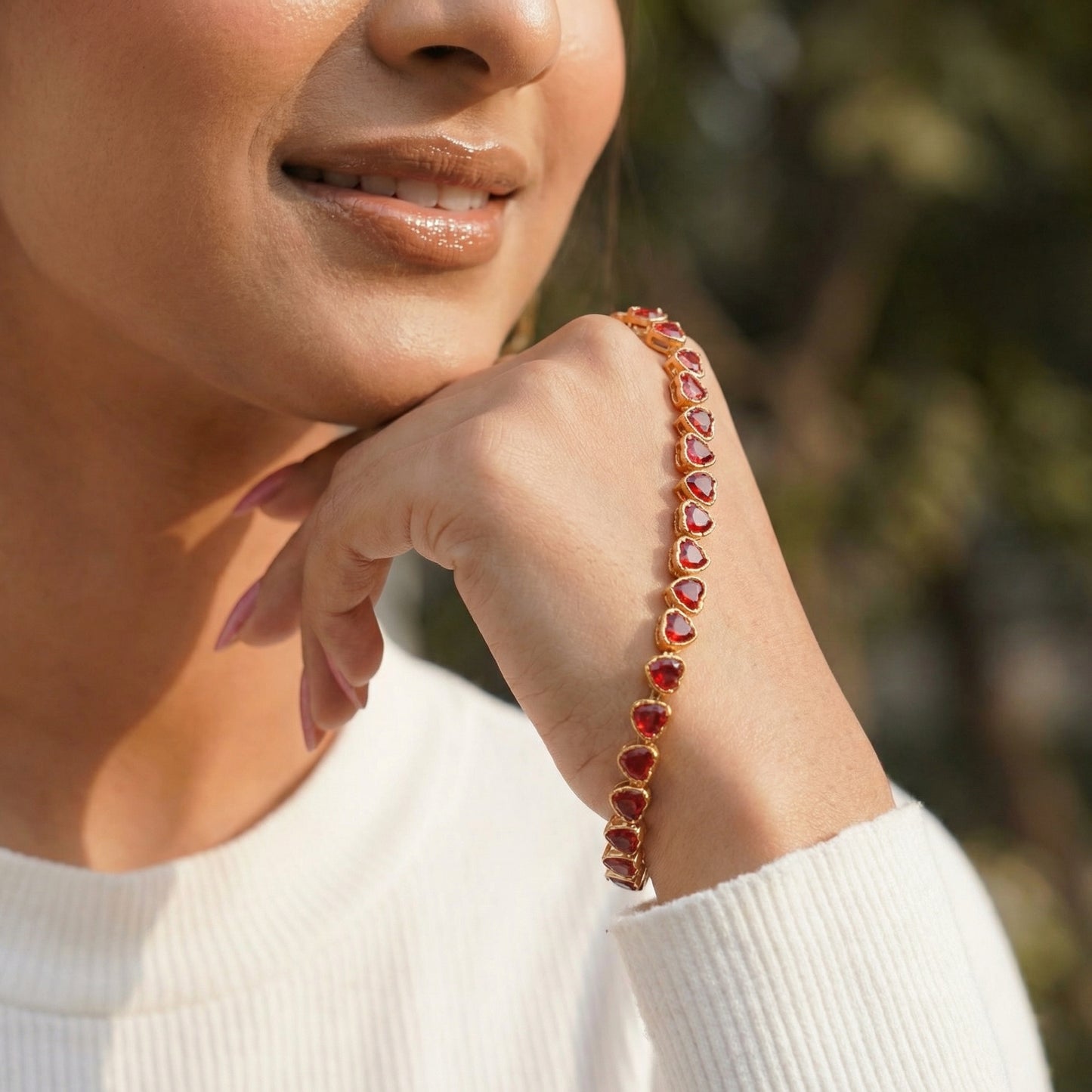 Golden Heart Glow Bracelet